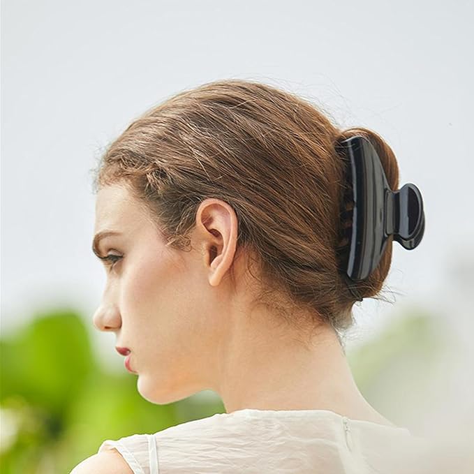 Big Claw Hair Clips for Women Girls Tortoise Hair Jaw Clips Large Hair Claw Clamps Celluloid Hair Clasp 2 Pack