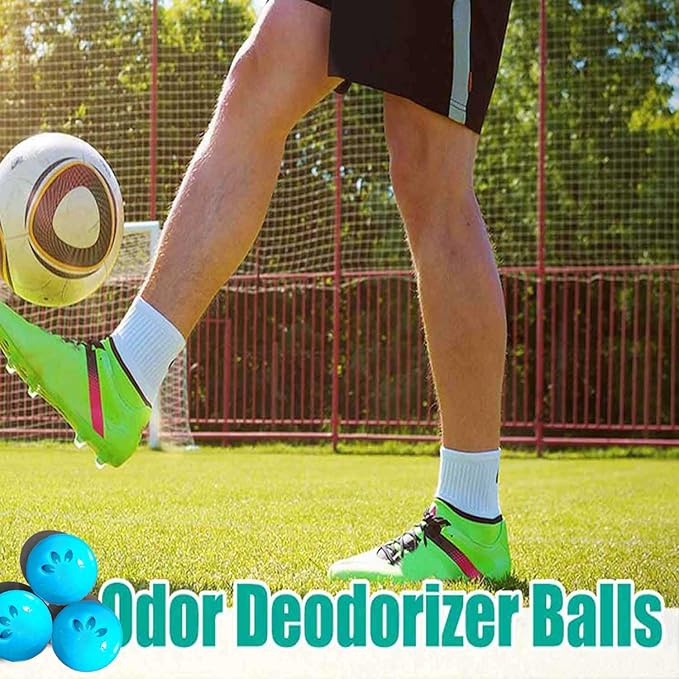 Shoe Deodorizer Balls for Sneaker, Fresh Linen Scent, Essential Oil Sneaker Deodorizer Ball, Small Spaces Odor Eliminator Air Freshener for Shoes, Gym Bags, Drawers and Locker (Fresh Line)