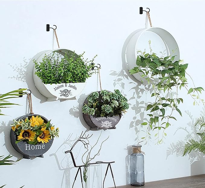 ASZUNE 2.5in Ceiling Hooks for Hanging Plants 8Pcs Black