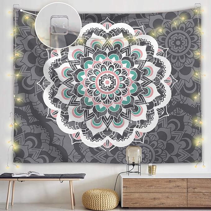 20 Pieces Self Adhesive Clips, Wall Clips,Tapestry Hangers,Photo Holders for Paper Flag Hanger,Sticky Clip for Teachers,Double-Sided Adhesive Spring Clip for Poster Home Office Rope