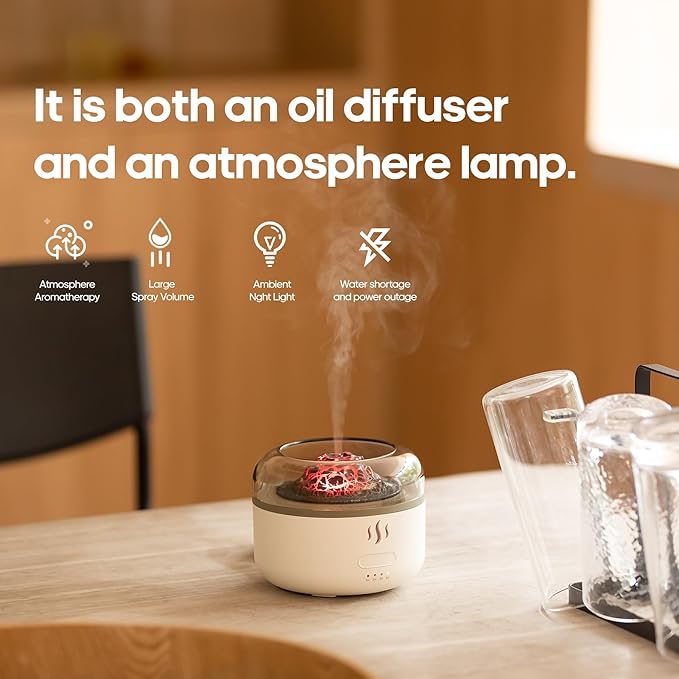 Aromatherapy Diffusers, Aroma Diffuser,160ML Essential Oil Diffuser, Humidifier, Waterless Auto-Off Protection Oil Diffusers