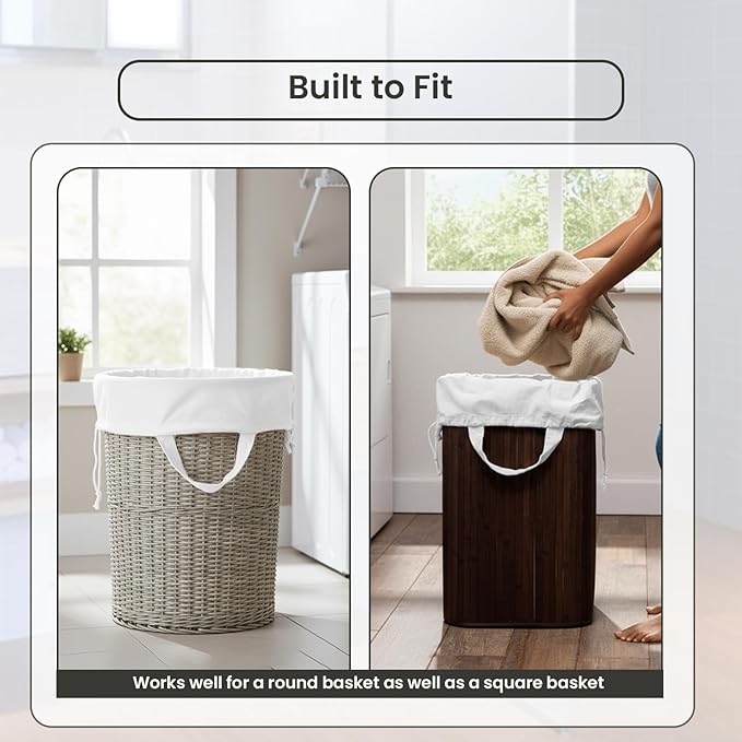 LFH Home Cotton Canvas Extra Large Laundry Bag with Handle, Heavy Duty Drawstring Closure Washable Laundry Bags School Travel, Home, Hotel, College Dorm, Organizer Sack, Toys 28x36-White Thanksgiving