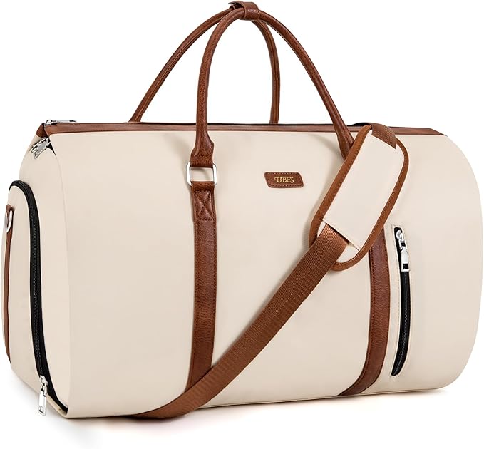 Convertible 2-in-1 Garment Bags for Travel, 50L Carry On Garment Duffle Bag With Shoe Compartment Large Weekender Bag for Women Men Hanging Suitcase Suit Travel Duffel Overnight Bags