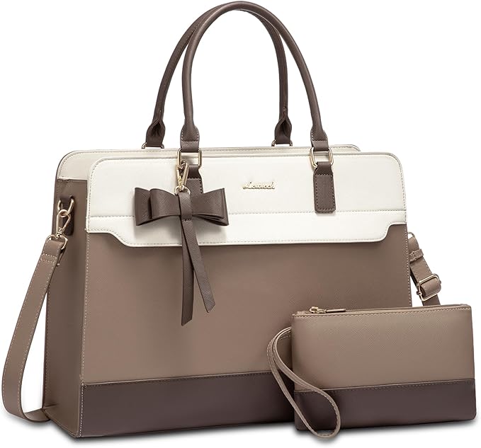 LOVEVOOK Laptop Tote Bag for Women,Leather Work Bag, Waterproof Business Teacher Bag,Large Computer Handbag Purse Briefcase,Office Gifts for Women