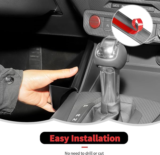 RT-TCZ Center Console Gear Shift Storage Box Tray Organizer Accessories for Ford Mustang 2024 2025