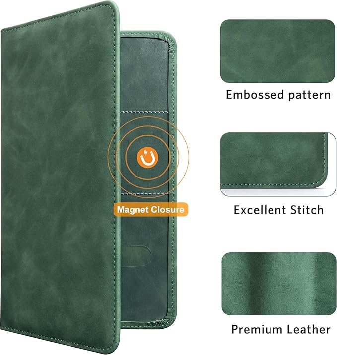 CoBak Car Registration and Insurance Holder - Vehicle Glove Box Car Organizer,Auto Truck Comparment Accessories Case with Magnetic Closure for Essential Document,Driver License,Cards