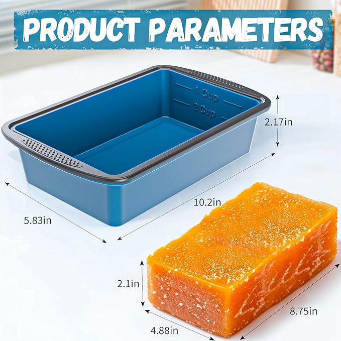 GORCI Silicone Freezer Tray With Lid, 2 Large 4 Cup Large Soup Freezer Molds Container for Meal Prepping, Ice Cube Tray, Perfect for Storing Leftovers, Sauces, Lasagna, 2-Pack