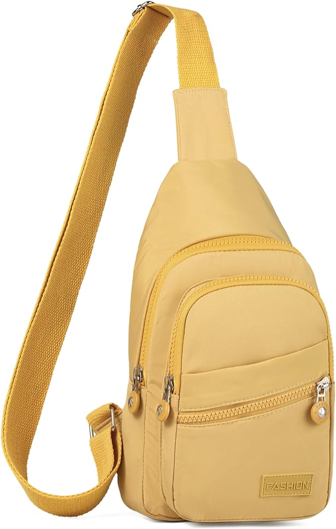 Banelu Small Sling Bag Cross Body Bags for Women Men, Crossbody Bag Sling Backpack for Outdoors Sports Hiking - Gold