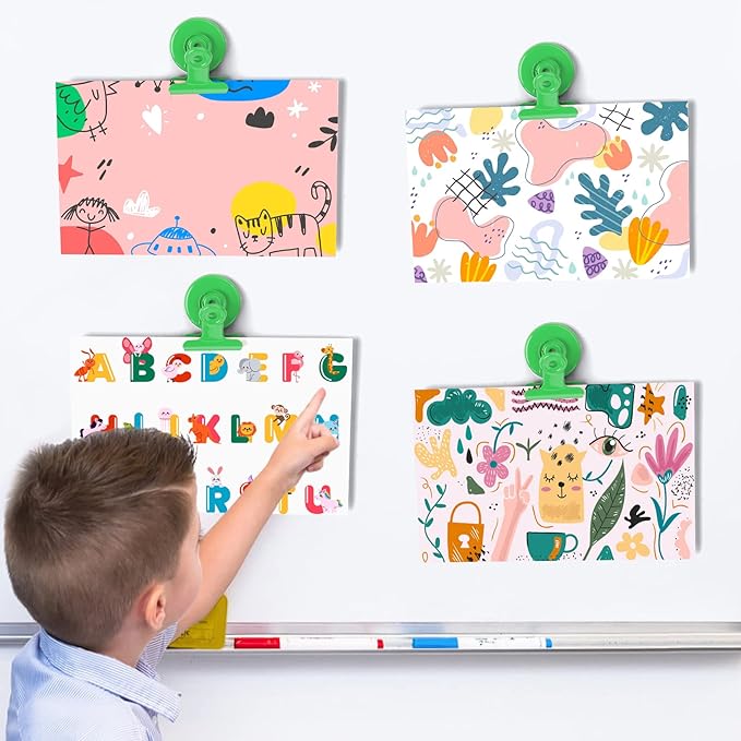 VNDUEEY 20 Pack Magnetic Paper Clip Dispenser Holder, Paperclip Dispenser for Desk, School, Office, Fridge Magnets Refrigerator Magnets, Magnet Clips for Whiteboard Locker (Green) ?