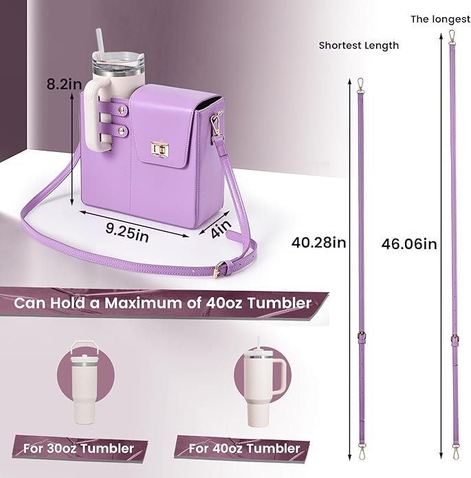 Outdoor Portable Crossbody Water Cup Purse Bag Water Bottle Carrier Bag with Phone Pocket Tumbler Carrier with Strap