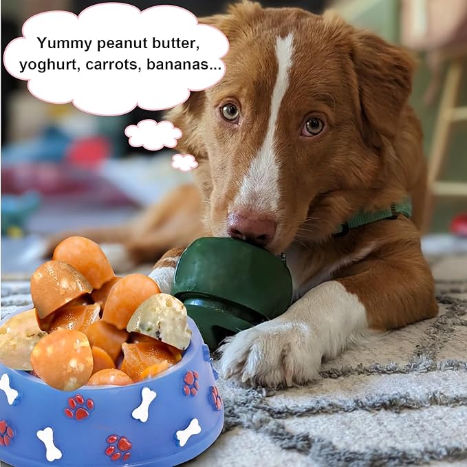 BABORUI 6 Cavities Dog Treat Molds for Woof Pupsicle Small 10-25lbs, Reusable Frozen Dog Treat Molds Silicone for Making Mix Refills Pops Ice Popsicle Treats (S)
