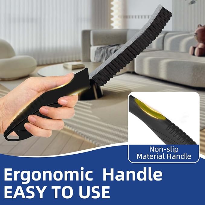 Magiware New Serrated Crevice Cleaning Brush, Hard Bristle Cleaning Tools for Household Use, Multifunctional Gap Cleaner Supplies for Kitchen, Bathroom,Toilet, Faucets, Grout, Car, Home Essentials