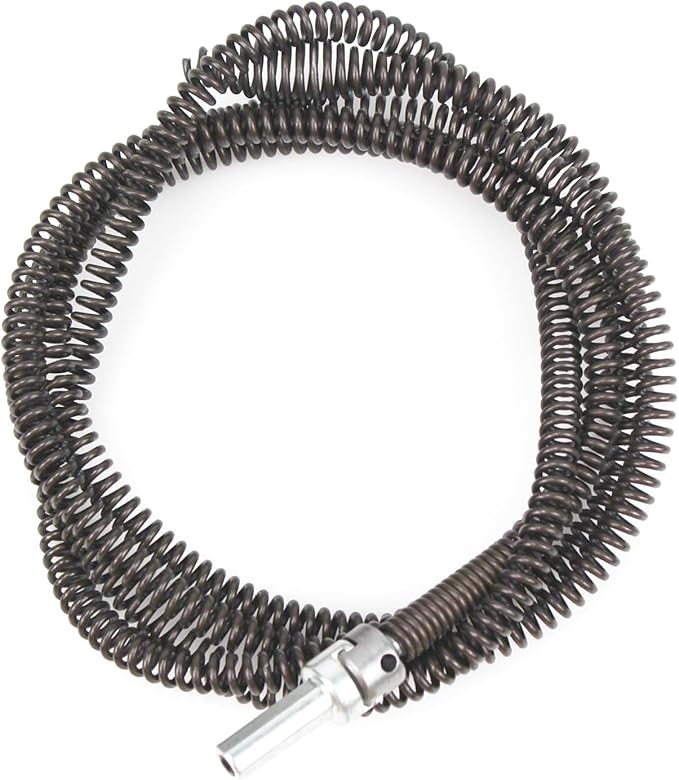 Amonk 6.5Ft/2M Drill Snake for Plumbing Drain Auger Cable with Drill Connector 10mm Flexible Plumbing Snake Clog Remover Drill Pipe Cleaner for Kitchen, Bathroom and Shower Sink