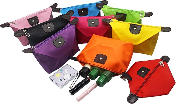 YAODHAOD Makeup Bag Bulk Toiletry Pouch Waterproof Cosmetic Storage Bags,with Zipper Travel Toiletry Organizer Packing Bag Accessory Organizer for Women and Men (9 Colors)