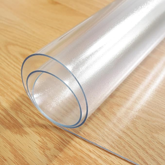 LovePads Frosted Desk Mat 24 x 55 Inch, 1.5mm Thick Frosted Table Protector, Waterproof Plastic Table Cover Protector, PVC Desk Protector Mat, Vinyl Desk Cover for Desktop, Coffee & Dining Table