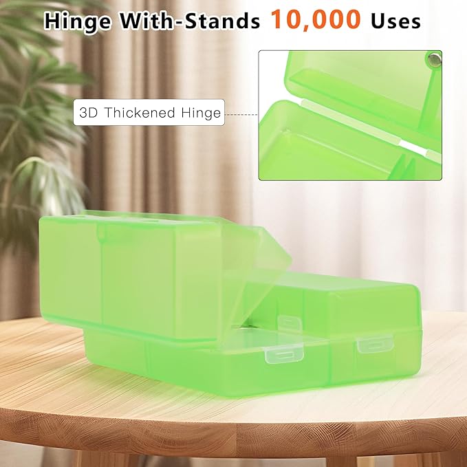 FYY Daily Pill Organizer, 7 Compartments Portable Pill Case Travel Pill Organizer,[Folding Design] Pill Box for Purse Pocket to Hold Vitamins,Cod Liver Oil,Supplements and Medication-Clear Green