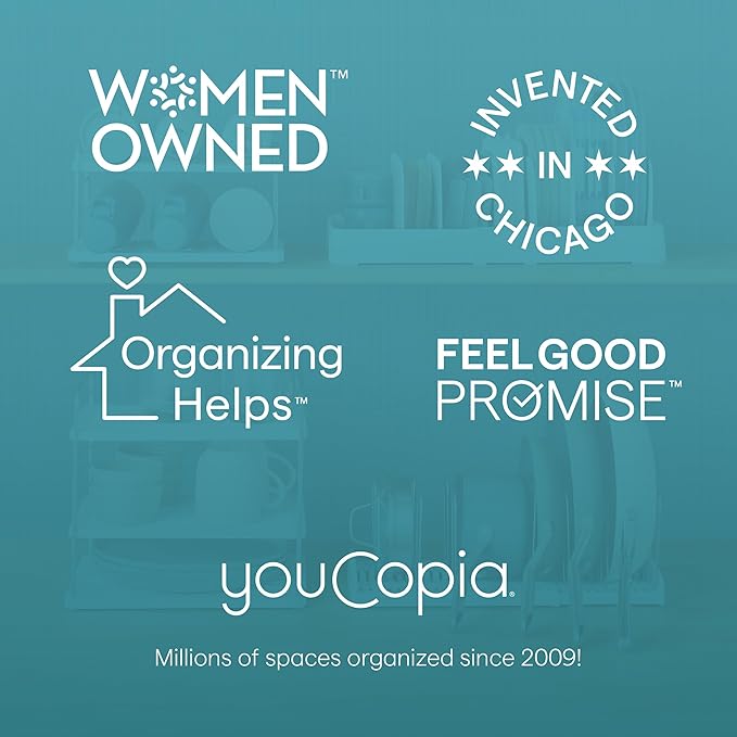 YouCopia StoreMore Adjustable Bakeware Rack with Steel Wires, Cookie Sheet Baking Pan and Tray Organizer for Kitchen Cabinet and Pantry Storage, Premium Edition