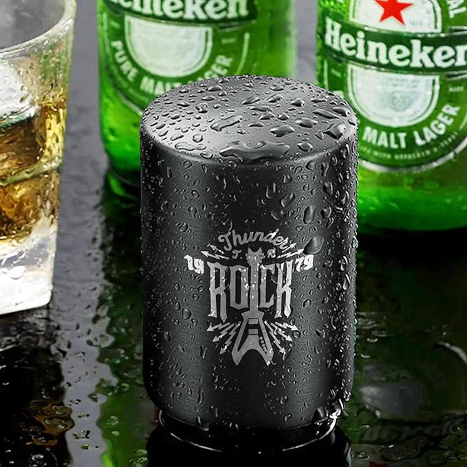 2PCS Automatic Beer Bottle Opener Drafts Top Beer Can Opener, Stainless Steel One-Handed Bottle Openers for Seniors, Portable for Kitchen Home Bar Restaurant Household Utensils Beer Accessories Gift