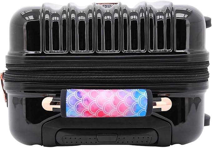 XioioiX Luggage Handle Wrap for Suitcase-Printed Bright Neoprene Luggage Tags/Grips/Identifiers/Markers/Covers/Gripper for Suitcases Carry On Bags 5 Packs (Mermaid-5 Packs)