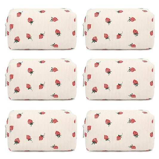 SOIDRAM Makeup Bag Preppy Cosmetic Bag Bulk Makeup Pouch Personalize Travel Toiletry Bag Organizer Cute DIY Makeup Brushes Storage Bag for Women