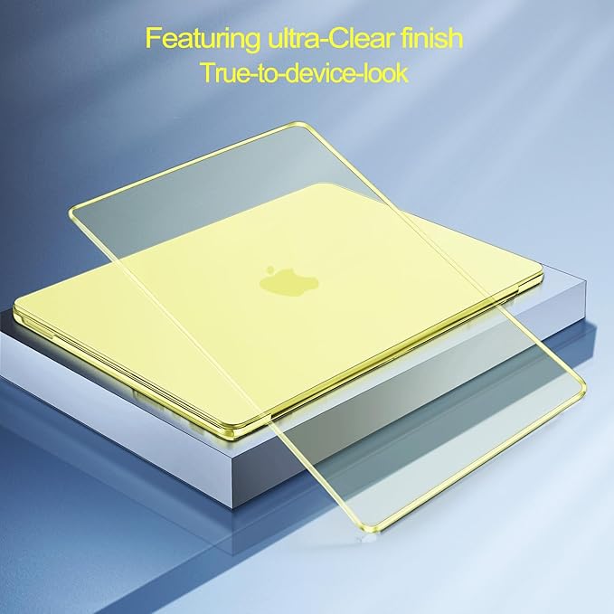 MOSISO Compatible with MacBook Neo Case 13 inch 2026 Release Model A3404 with A18 Pro Chip, 4 in 1 Kit Precision Fit Crack & Scratch Resistant Protective Hard Shell Case Cover, Crystal Citrus