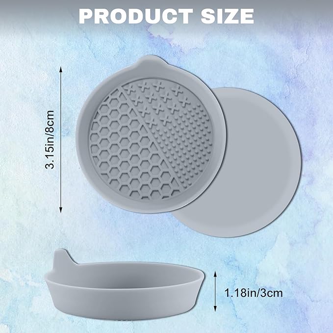 4PCS Car Cup Holder Coaster, Silicone Non-Slip Vehicle Insert Water Bottle Mat, Universal Insulation Drink Cup Pad Decor for SUV/Sedan/Truck, Automotive Interior Accessories (Gray)