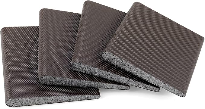 Door Corner Seals - Exterior Doorway Frame Sealing Wedge Filler - Cold Air & Draft Stopper with Heavy-Duty Adhesive - Self-Adhering Foam - Weatherstripping Accessories - Brown, 4-Pack