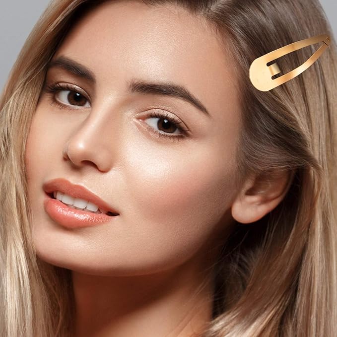 WILLBOND 30 Pieces 3.1 Inch Large Metal Snap Hair Clips Nonslip Barrettes Women Hair Accessories(Gold, Silver, Black)