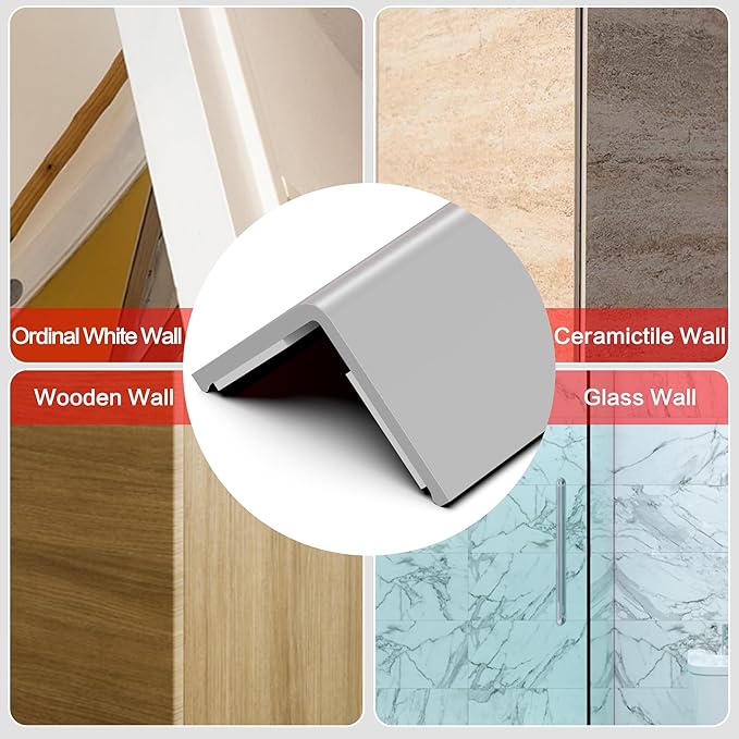 Frychee Wall Corner Protector, Walls Edge Protector, Self-Adhesive Wall Corner Guards, PVC Double-Sided Edge Protector, Furniture Stairs Guard (Gray 2PCS 120cm/47.2in)