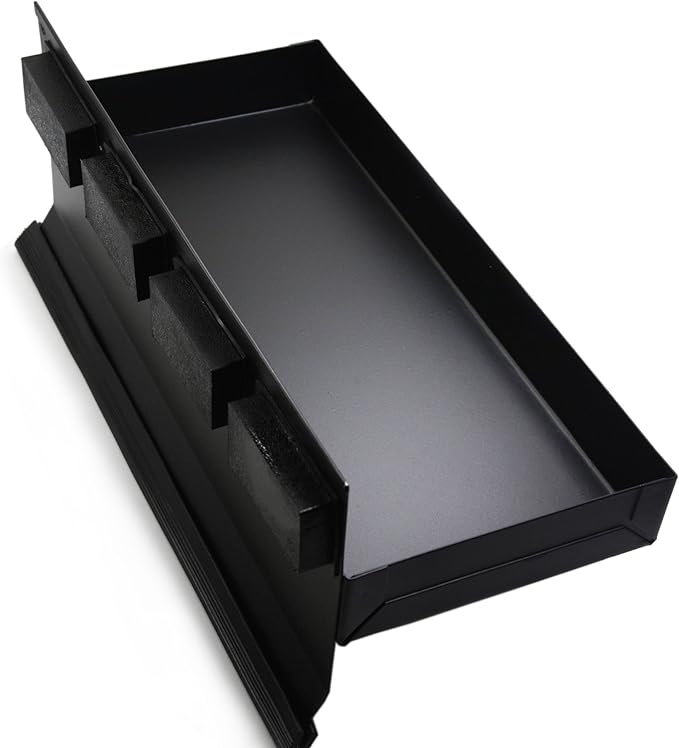 CMS Magnetics Magnetic Tool Tray, 10.75'x4.5'x1.25', Black w/Holding Magnets on Side for Cabinets, Tool Box or Kegerator Fridge | Keg Drip Tray | Beer Taps