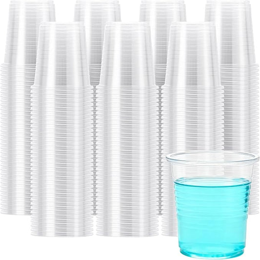 Lamosi 1500 Pack 3 oz Clear Plastic Cups, Disposable Bathroom Mouthwash Cups, Small Plastic Drinking Cup for Ice Tea, Party,Tasting, Travel and Event
