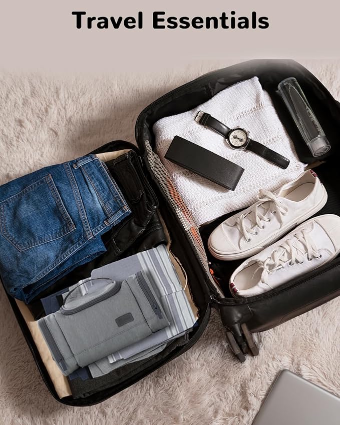 Waterproof Small Toiletry Bag for Men, Travel Toiletry Organizer Shaving Bag for Toiletries Accessories, Suitable Capacity Dopp Kit for Travel-Sized Essentials, Grey