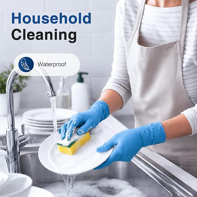 Schneider Vinyl Synthetic Exam Gloves, 4 Mil, Latex Free Disposable Gloves for Medical, Cooking, Cleaning, and Food Prep