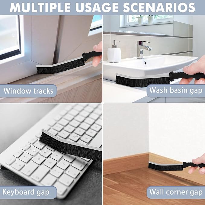 Grout Brush and Crevice Cleaning Brush - Gap Cleaning Tools, Grout Scrub Brush, Effective Tile Grout for Household, Floor, Grout Lines, Tile, Flower Pots, Kitchen, Home Essentials Brush(7)