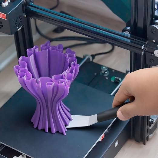 3D Printer Tool Removal Scraper Kit, 6.3x1.5 Inch Metal Scraper with 0.4" Thick Blade & Hang Hole, Curved and Straight Edge for 3D Printing Resin Removal Model Stripping, Kitchen Grease Removal