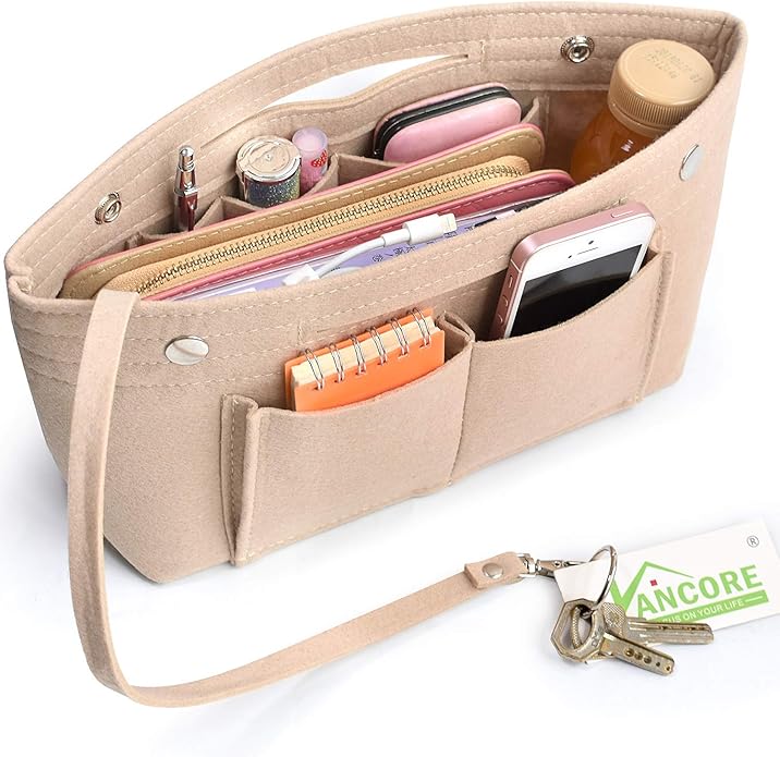 VANCORE Felt Insert Handbag Organizer Travel Purse Bag Organiser