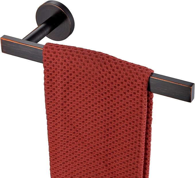 AONEON Bath Towel Rings Bathroom Towel Holder Modern Small Hand Towel Bars Stainless Steel Wall Mounted Oil Rubbed Bronze AN3001ORB