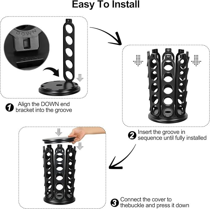 Coffee Pod Holder, Rotating Coffee Pod Organizer for 40 K-Cup Pods - 360° Carousel Holder for Keurig Capsules, Large Capacity Storage for Home or Office Counter Organizer