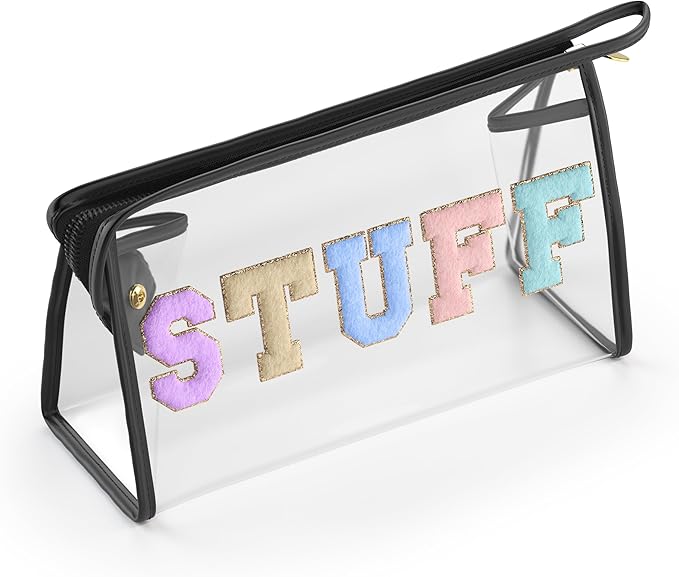 Embla Makeup and Lotion Bag - Waterproof Makeup and Sunscreen Pouch for Travel, Beach, Pool - Clear Zipper Pouch for Sunscreen and Cosmetics Storage, Durable Make Up Organizer for Beach Bag Essentials