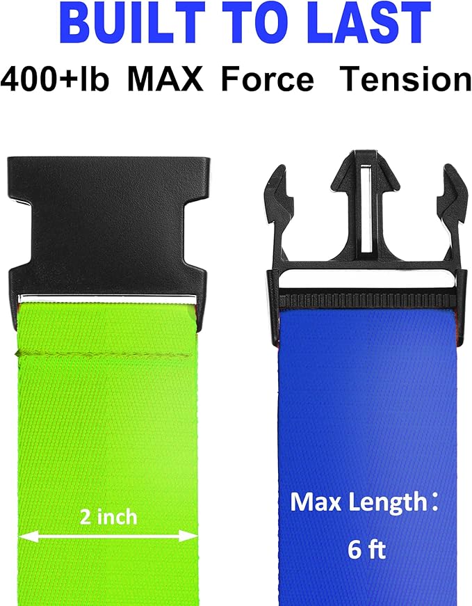 Luggage Straps for Suitcases TSA Approved Travel Belt 8 Pack by Chelmon (Mixed Colors)