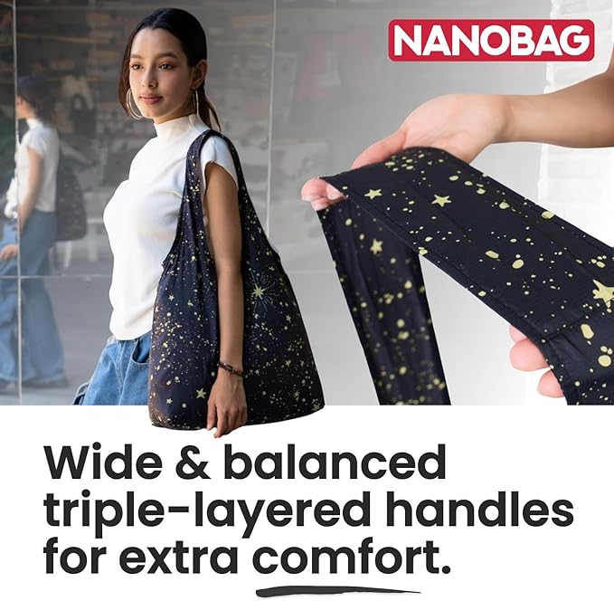 Nanobag Ultralight Foldable Tote for Women & Men, Reusable Grocery & Travel Bag, Packable Collapsible Compact Market Essential (Standard Burgundy)