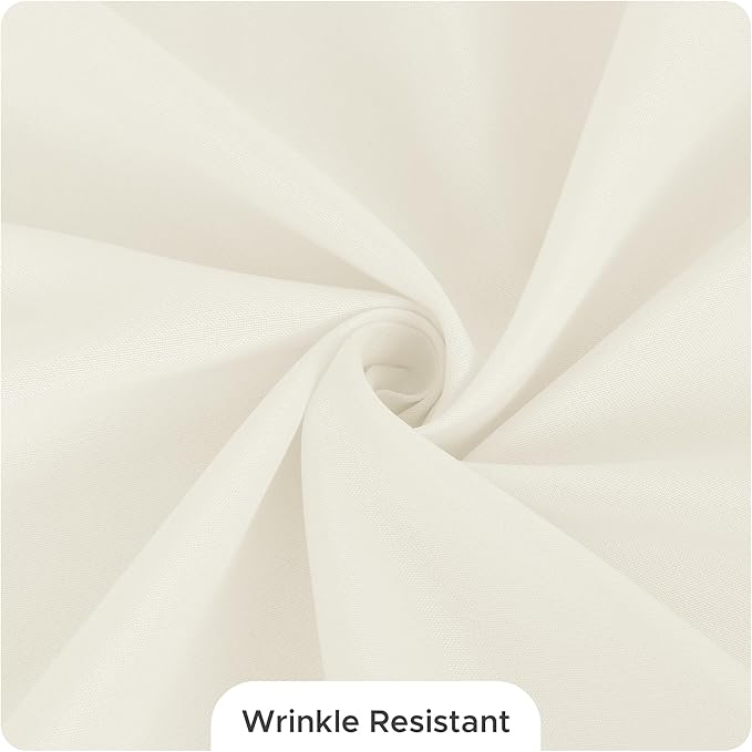 Fitable 8 Pack Round Tablecloths: Stain Resistant Wrinkle Free Circle Table Clothes, Washable Reusable Polyester Table Covers for Wedding Party Birthday Banquet Reception(Ivory, 70 Inch)