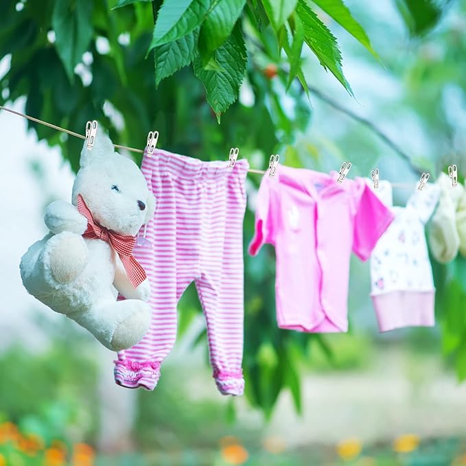 50 Pack Heavy Duty Clothes Pins Stainless Steel Clothespins Laundry Clips Metal Clothes Pegs Clothing Clips for Hanging Clothes Home Outdoor, Silver