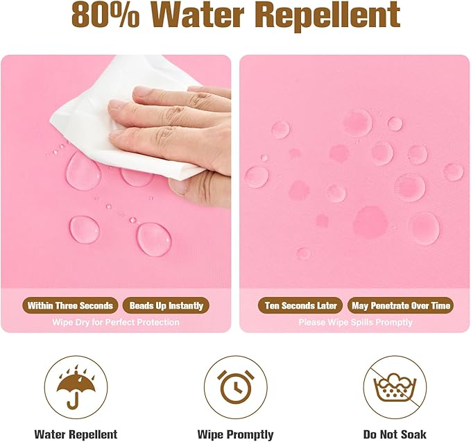 Fitted Oval Tablecloth 48 x 68 Inch Elastic Table Cloth, Stretch Spandex Table Cover Pink Washable Polyester Top Cap Cover for Dining Picnic Camping Indoor and Outdoor