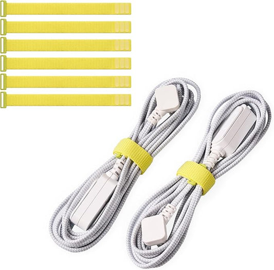 Wrap-It Storage Cinch Straps - 8" (6-Pack) Limelight - Cord Keeper Wraps for Appliances and Home Office Cable Management