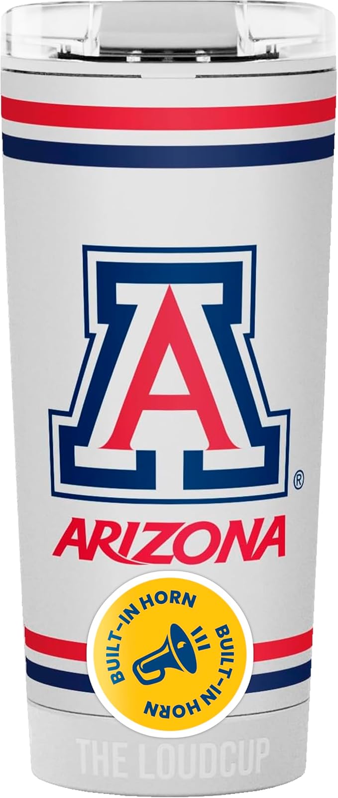 The LoudCup Blow Horn Tumbler, Cheer & Sip 2-in-1 Reusable Water Bottle with Built-In Horn for Sports Games, Tailgates, Parties & Events, BPA-Free