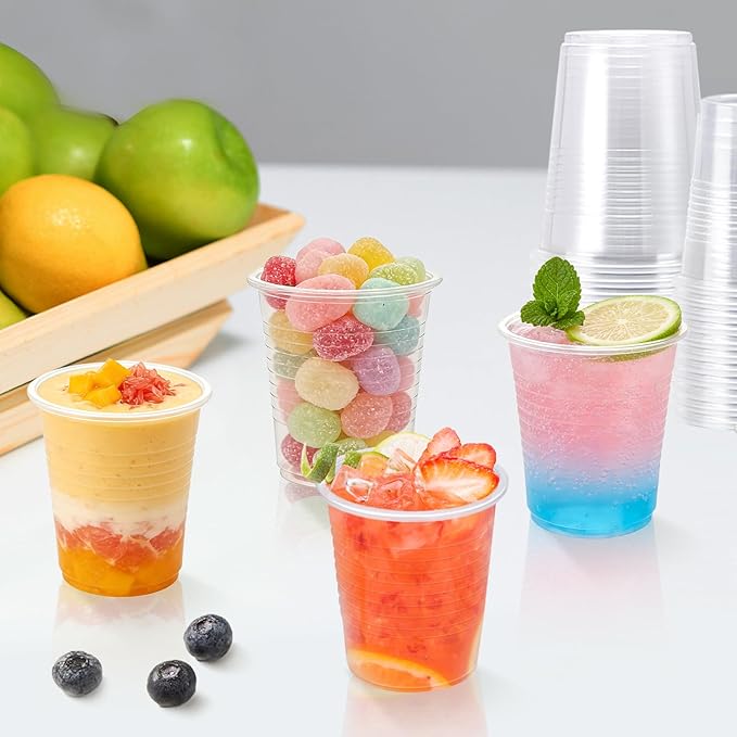 Lamosi 1500 Pack 5 oz Clear Plastic Cups, Disposable Party Cups, Small Clear Plastic Cocktail Tumblers for Mouthwash Bathroom, Tasting, Drinking