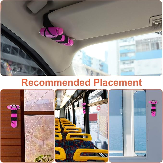 THINKWORK Car Safety Hammer for Teen Girl and Lady's Gifts, 2 Pack Three-in-One Emergency Escape Tool with Window Breaker and Seat Belt Cutter, Safety Emergency Car Escape Tool for Family, Children