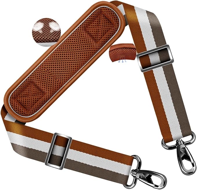 ZINZ Shoulder Strap 58" Ultra-Thick Fixed Padded and Adjustable Buckles Crossbody Strap for Briefcase Laptop Bag Luggage