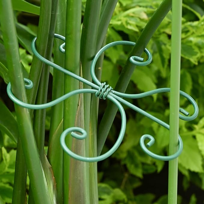 5PCS Monstera Plant Support Hook Green, 5.5IN - Durable Metal Stem Support for Indoor Plants, Adjustable & Easy to Install, Ideal for Monstera, Fishbone Cactus, and Decorative Plant Care
